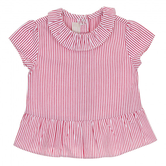 Bluză Chicco din bumbac cu dungi albe și roșii pentru bebeluși Chicco 245105 