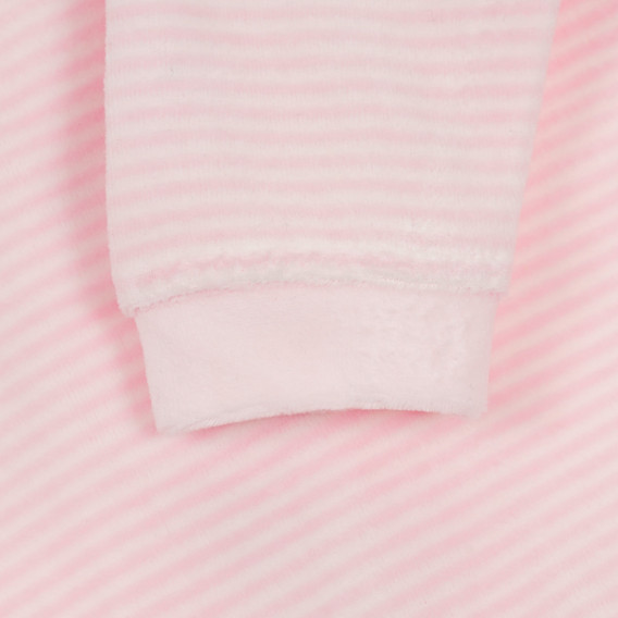 Salopetă în dungi alb și roz cu iepuraș, Chicco Chicco 245847 3