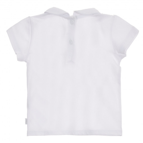 Tricou alb cu guler, din bumbac, Chicco  Chicco 245878 4