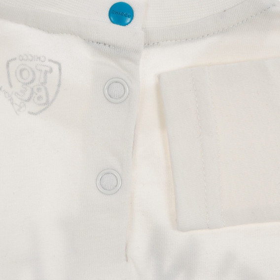 Bluză albă din bumbac cu imprimeu grafic pentru bebeluși, Chicco  Chicco 245999 3