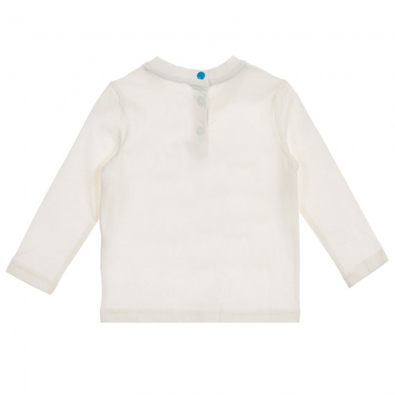 Bluză albă din bumbac cu imprimeu grafic pentru bebeluși, Chicco  Chicco 246000 4