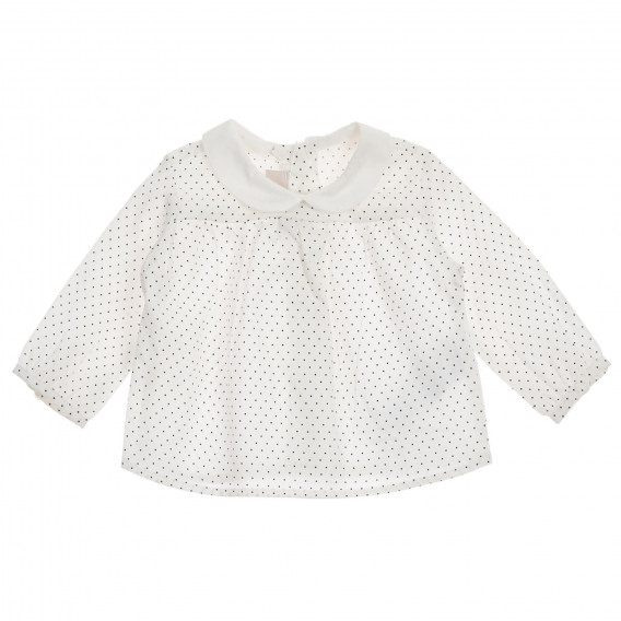 Bluză albă Chicco cu buline,  din bumbac, pentru bebeluși Chicco 246057 