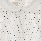 Bluză albă Chicco cu buline,  din bumbac, pentru bebeluși Chicco 246058 2