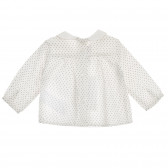 Bluză albă Chicco cu buline,  din bumbac, pentru bebeluși Chicco 246060 4