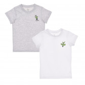 Set Chicco de două tricouri din bumbac cu imprimeu cactus pentru bebeluși Chicco 246184 