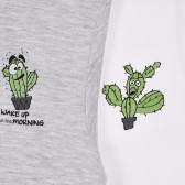 Set Chicco de două tricouri din bumbac cu imprimeu cactus pentru bebeluși Chicco 246187 3