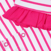Bluză Chicco din bumbac în dungi roz cu volane pentru bebeluși Chicco 246224 3