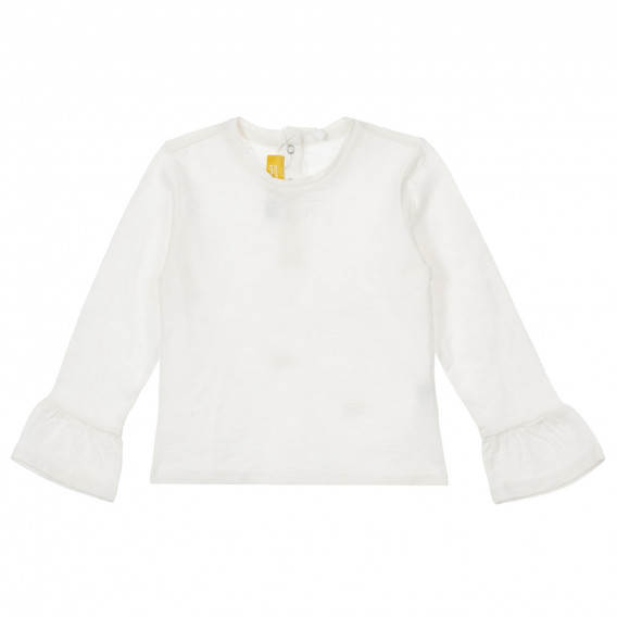 Bluză Chicco albă din bumbac cu mâneci largi pentru bebeluși Chicco 246449 