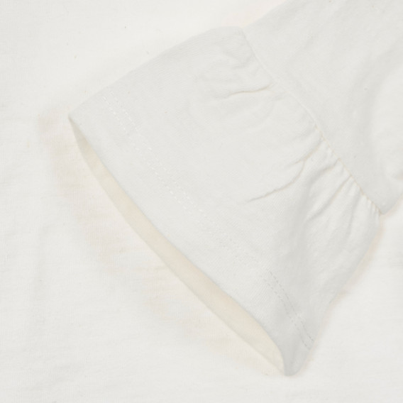 Bluză Chicco albă din bumbac cu mâneci largi pentru bebeluși Chicco 246450 2