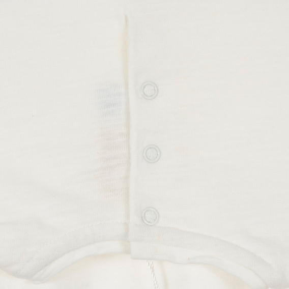 Bluză Chicco albă din bumbac cu mâneci largi pentru bebeluși Chicco 246451 3