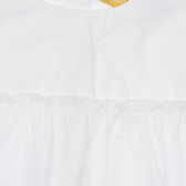 Bluză Chicco albă cu volane,  din bumbac, pentru bebeluși Chicco 246470 2