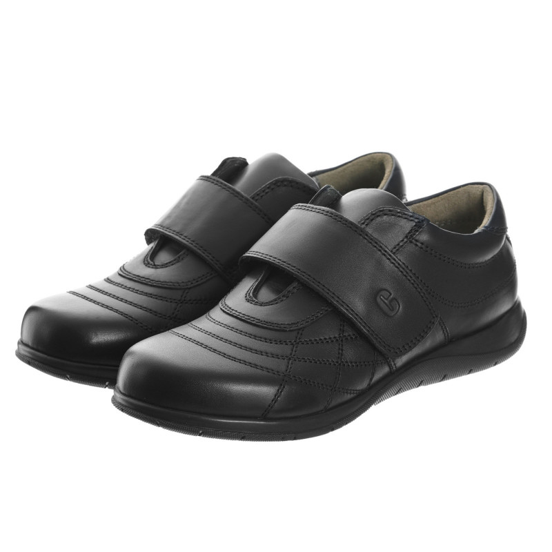 Pantofi din piele neagră cu velcro, Chicco   246893
