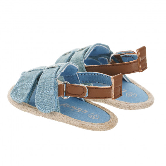 Sandale pentru bebeluși cu trei plasturi cu velcro, albastre Chicco 246989 2