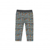 Pantaloni sport pentru fete, gri închis cu imprimeu colorat Boboli 247 