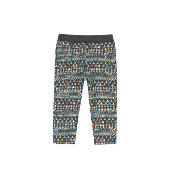 Pantaloni sport pentru fete, gri închis cu imprimeu colorat Boboli 247 