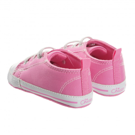 Pantofi moi roz cu șireturi elastice, Chicco  Chicco 247065 2