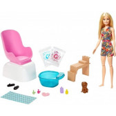 Păpușă într-un salon spa pentru manichiură și pedichiură Barbie 247239 2