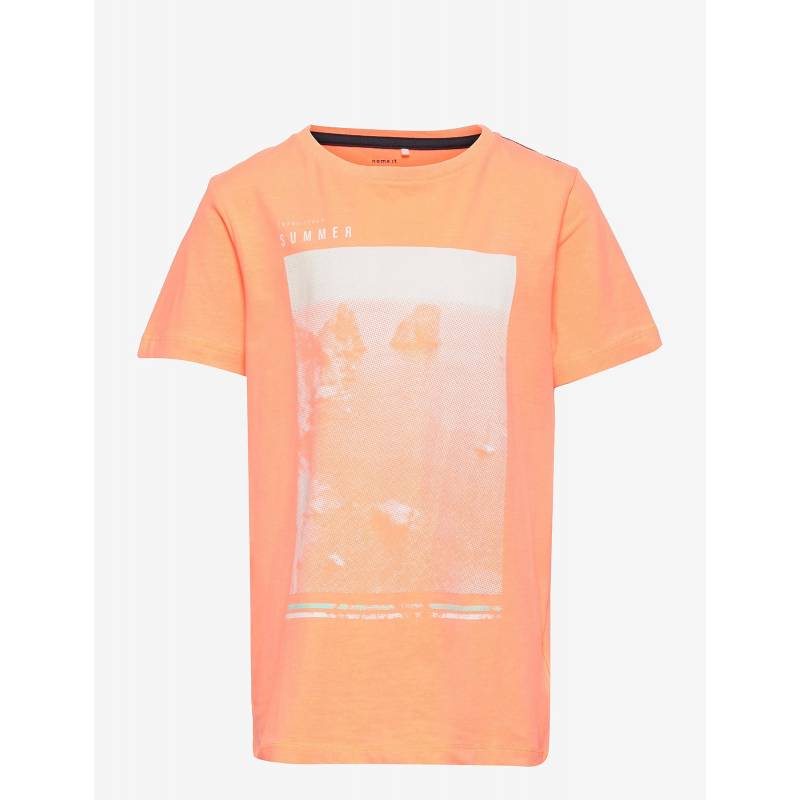 Tricou din bumbac organic cu imprimeu, portocaliu  247278