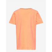 Tricou din bumbac organic cu imprimeu, portocaliu Name it 247279 2