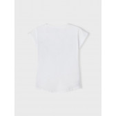 Tricou din bumbac organic cu imprimeu, în culoarea albă Name it 247307 2