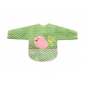 Salopete cu mâneci și buzunar impermeabil cu model de pasăre, verde Kikkaboo 247443 