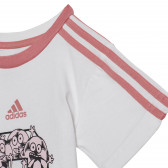 Set de tricou și pantaloni scurți Sport Performance, roz Adidas 247662 3