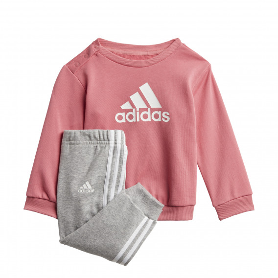 Set de bluză cu pantaloni sport French Terry, roz Adidas 247668 