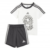 Set de tricouși pantaloni scurți Sport Performance, alb-negru Adidas 247676 