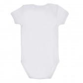 Body din bumbac pentru bebeluși, alb simplu Chicco 247716 5