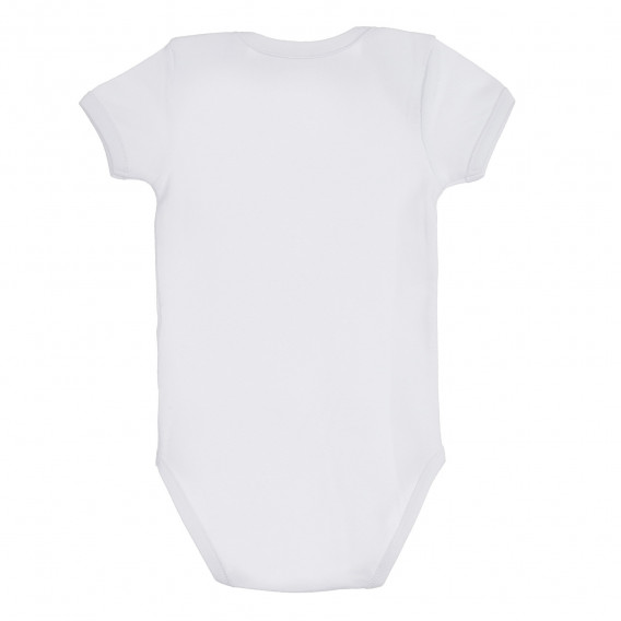 Body din bumbac pentru bebeluși, alb simplu Chicco 247716 5