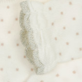 Șosete din bumbac cu detalii strălucitoare pentru bebeluș, albe Chicco 247882 2