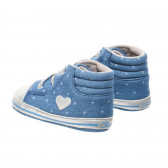 Pantofiori din denim pentru bebeluși cu aplicații inimi Chicco 248015 2