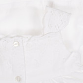 Rochie din bumbac cu bretele pentru bebeluș, albă Chicco 248033 3