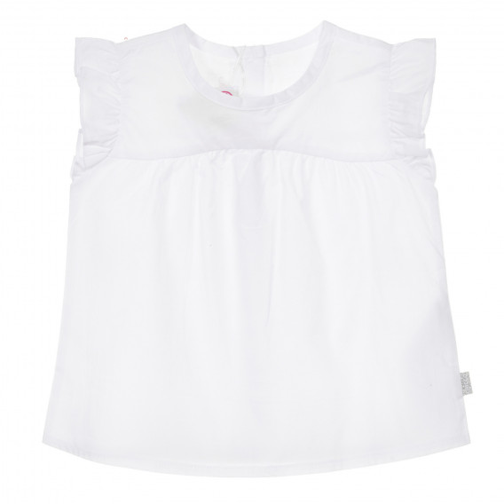 Bluză din bumbac cu bucle pentru bebeluși, în alb Chicco 248043 