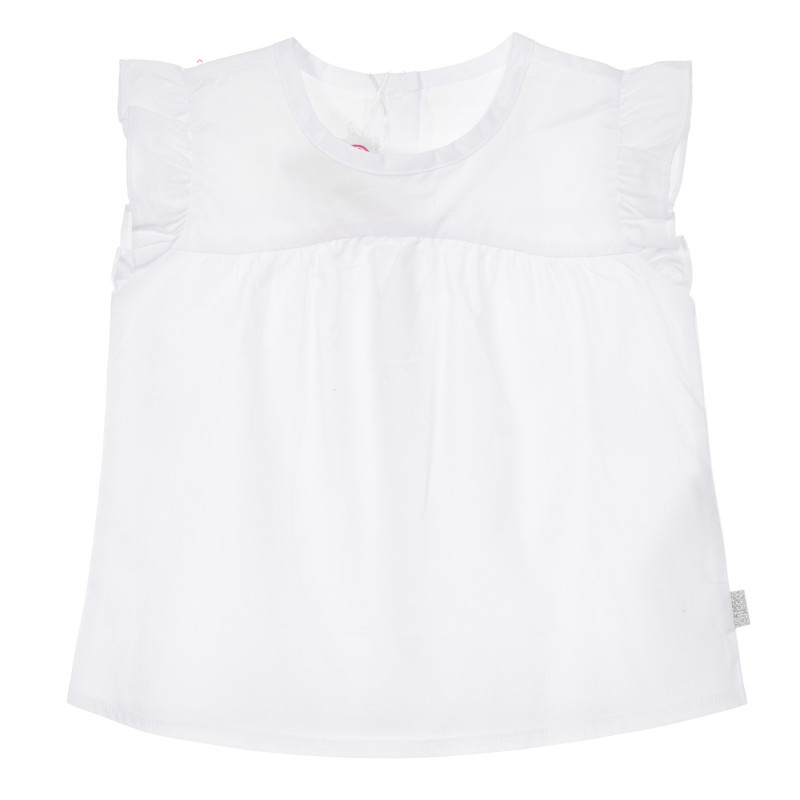 Bluză din bumbac cu bucle pentru bebeluși, în alb  248043