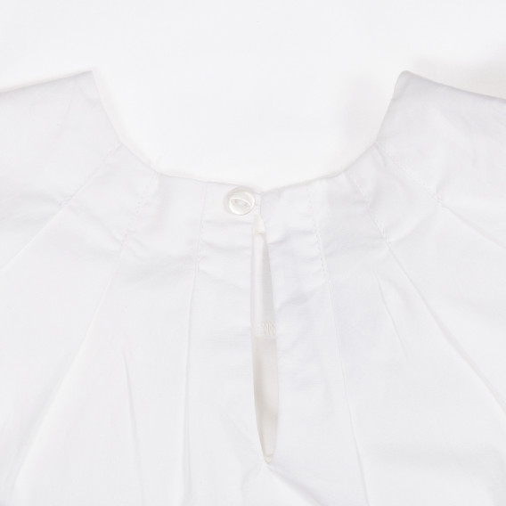 Bluză din bumbac cu mâneci scurte, de culoare albă Chicco 248056 2