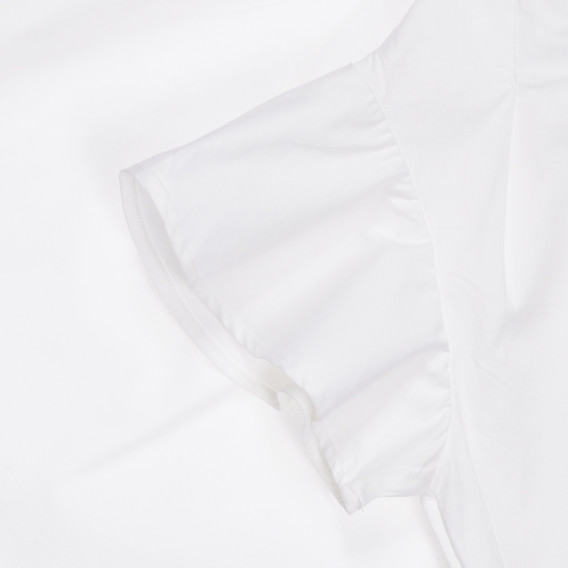 Bluză din bumbac cu mâneci scurte, de culoare albă Chicco 248057 3