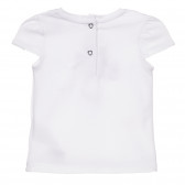 Tricou din bumbac cu fundă pentru bebeluși, în alb Chicco 248087 4
