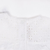 Bluză din bumbac cu mâneci scurte pentru bebeluși, albă Chicco 248094 3