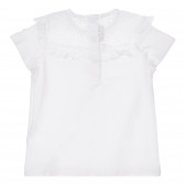 Bluză din bumbac cu mâneci scurte pentru bebeluși, albă Chicco 248095 4