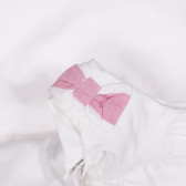 Tunica din bumbac cu funde pentru bebeluși, albă Chicco 248106 2