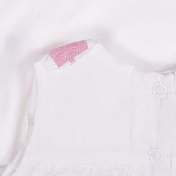 Tunica din bumbac cu funde pentru bebeluși, albă Chicco 248107 3
