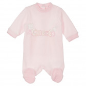Salopetă de bumbac cu denumirea mărcii pentru bebeluși, roz Chicco 248200 