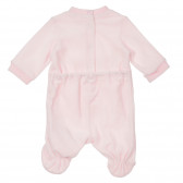 Salopetă de bumbac cu denumirea mărcii pentru bebeluși, roz Chicco 248203 4