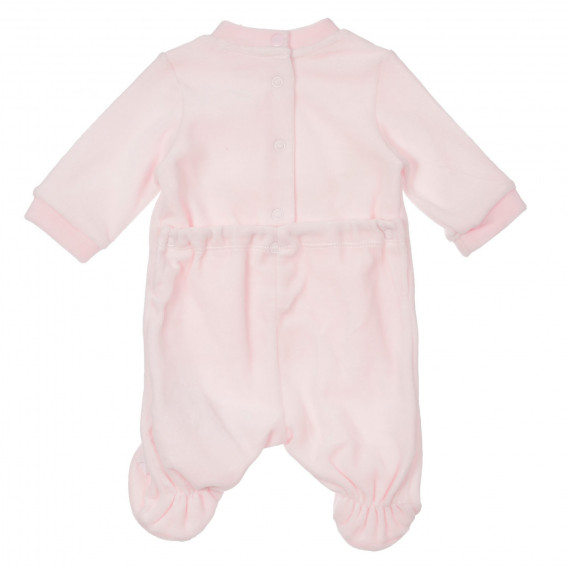 Salopetă de bumbac cu denumirea mărcii pentru bebeluși, roz Chicco 248203 4