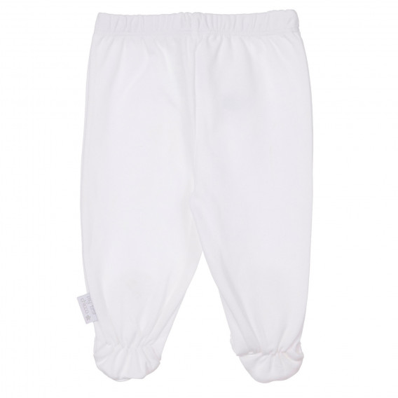 Set de bumbac cu două perechi de pantaloni cu botoșei pentru bebeluși, albi Chicco 248238 4