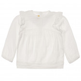 Bluză din bumbac cu bucle pentru bebeluși, albă Chicco 248266 
