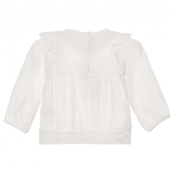 Bluză din bumbac cu bucle pentru bebeluși, albă Chicco 248269 4
