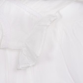 Rochie din bumbac cu bucle pentru bebeluși, albă Chicco 248279 2