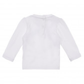 Bluză din bumbac cu imprimeu grafic pentru bebeluși, albă. Chicco 248293 4
